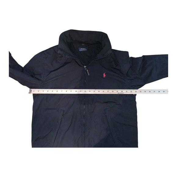 POLO RALPH LAUREN VINTAGE MEN’S CASUAL STREETWEAR FLEECE JACKET BLACK SIZE LARGE - Picture 10 of 12